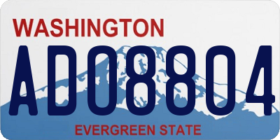 WA license plate ADO8804