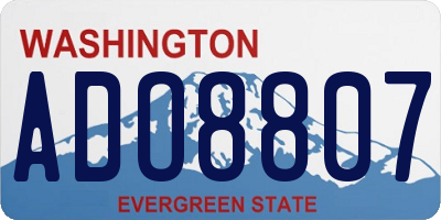 WA license plate ADO8807