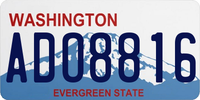 WA license plate ADO8816