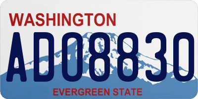 WA license plate ADO8830