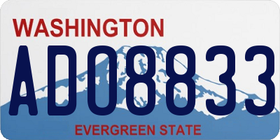 WA license plate ADO8833
