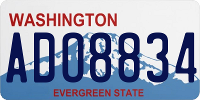 WA license plate ADO8834