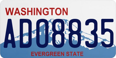 WA license plate ADO8835