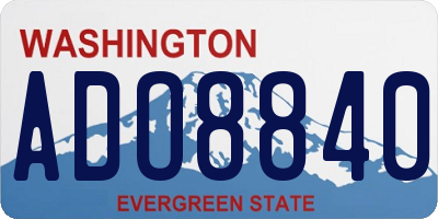 WA license plate ADO8840