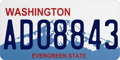 WA license plate ADO8843