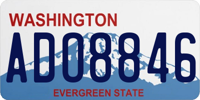 WA license plate ADO8846