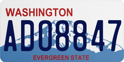 WA license plate ADO8847