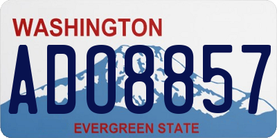 WA license plate ADO8857