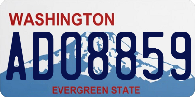 WA license plate ADO8859