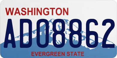 WA license plate ADO8862