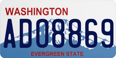 WA license plate ADO8869