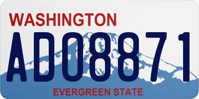 WA license plate ADO8871