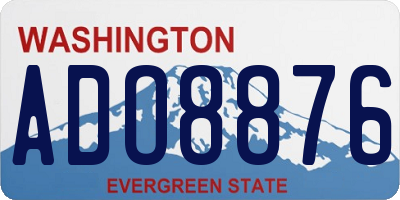 WA license plate ADO8876