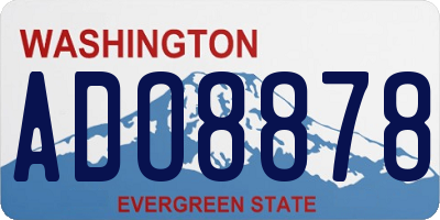 WA license plate ADO8878