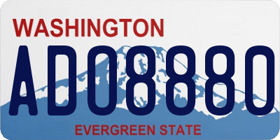 WA license plate ADO8880