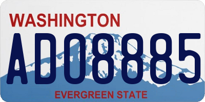 WA license plate ADO8885