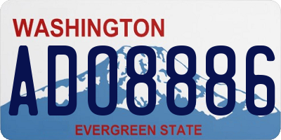 WA license plate ADO8886