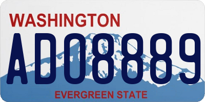 WA license plate ADO8889
