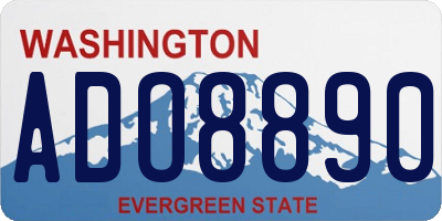 WA license plate ADO8890