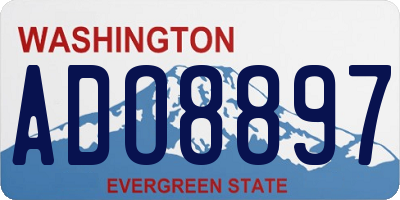 WA license plate ADO8897