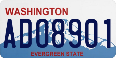WA license plate ADO8901