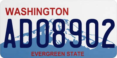 WA license plate ADO8902