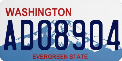 WA license plate ADO8904