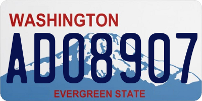 WA license plate ADO8907