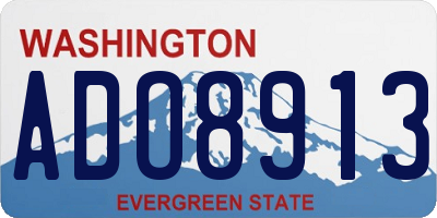 WA license plate ADO8913