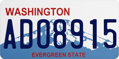 WA license plate ADO8915
