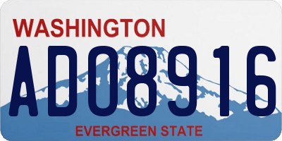 WA license plate ADO8916