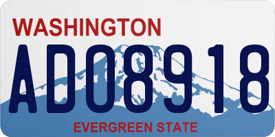 WA license plate ADO8918