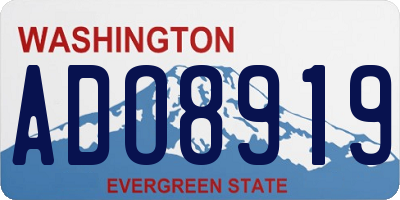 WA license plate ADO8919