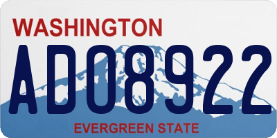 WA license plate ADO8922