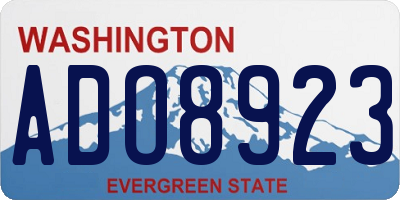 WA license plate ADO8923
