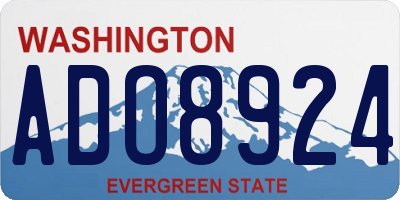 WA license plate ADO8924