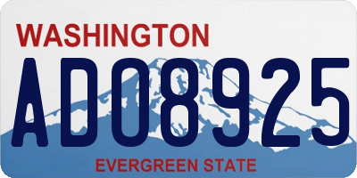 WA license plate ADO8925