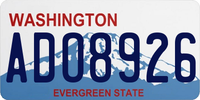 WA license plate ADO8926