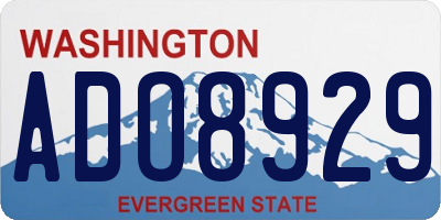 WA license plate ADO8929