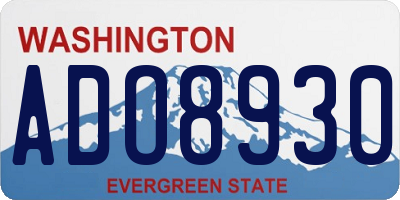 WA license plate ADO8930