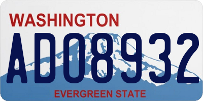 WA license plate ADO8932