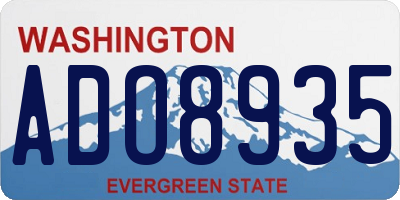WA license plate ADO8935