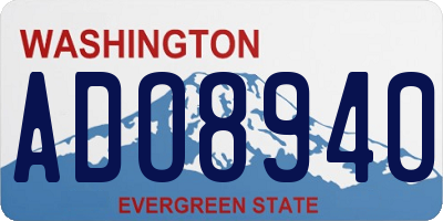 WA license plate ADO8940
