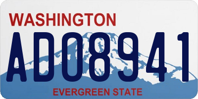 WA license plate ADO8941