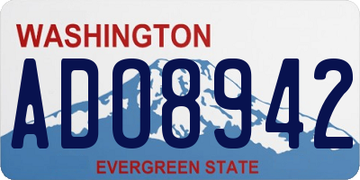 WA license plate ADO8942