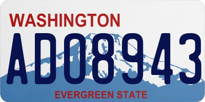 WA license plate ADO8943
