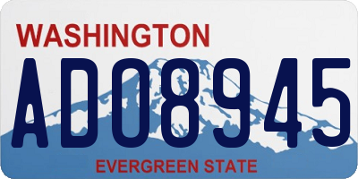 WA license plate ADO8945