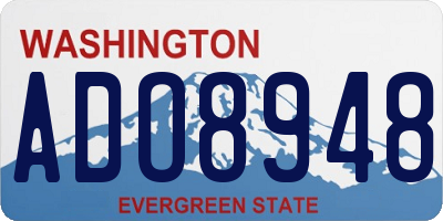 WA license plate ADO8948