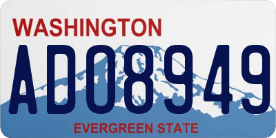 WA license plate ADO8949