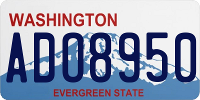 WA license plate ADO8950